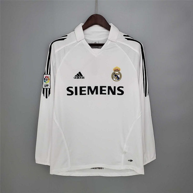 R. Madrid 05/06 Home Long Sleeve Retro Club Jersey