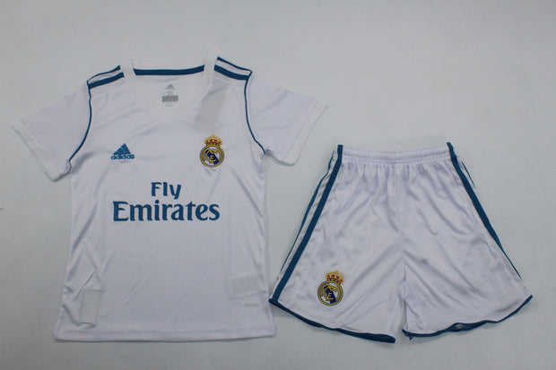 R. Madrid Home 17/18 Kids Retro Kit (Includes Shorts)