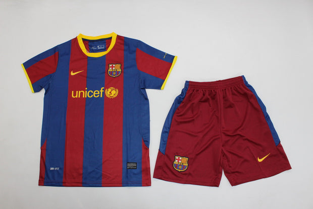 Barça Home 10/11 Kids Retro Kit (Includes Shorts)