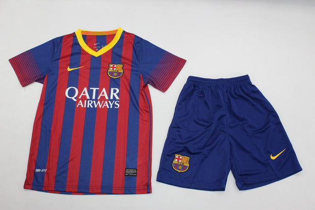 Barça Home 13/14 Kids Retro Kit (Includes Shorts)