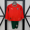 Portugal Home 2025 Long Sleeve Kids Kit (Includes Shorts)