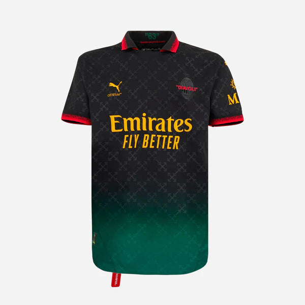 AC Milan x Offf Whitee Black Standard Kit