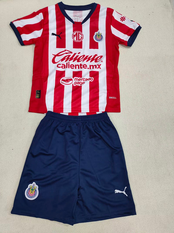 Chivas Guadalajara Home 24/25 Kids Kit (Includes Shorts)