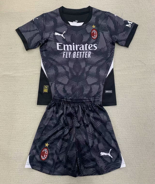 AC Milan Black 24/25 Kids Kit (Includes Shorts)