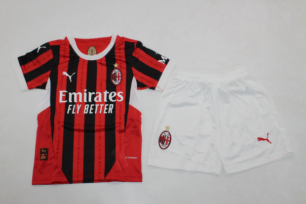 AC Milan Home 24/25 Kids Kit (Includes Shorts)