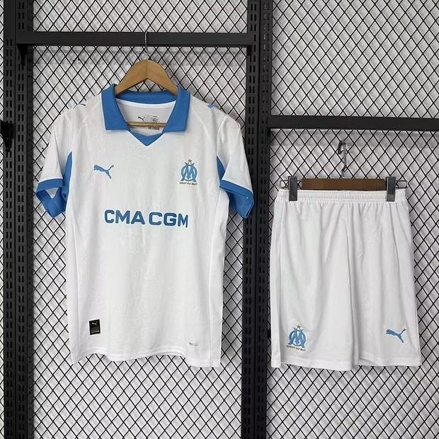 Marseille Home 25/26 Kids Kit (Includes Shorts)