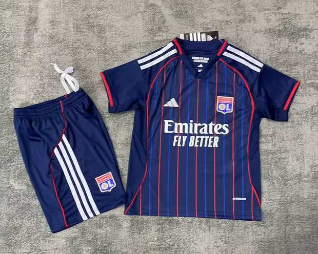 Olympique Lyon Away 25/26 Kids Kit (Includes Shorts)
