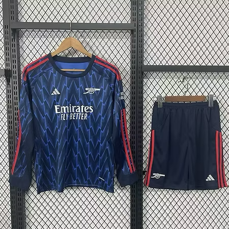 Arsenal Away 25/26 Long Sleeve Kids Kit (Includes Shorts)