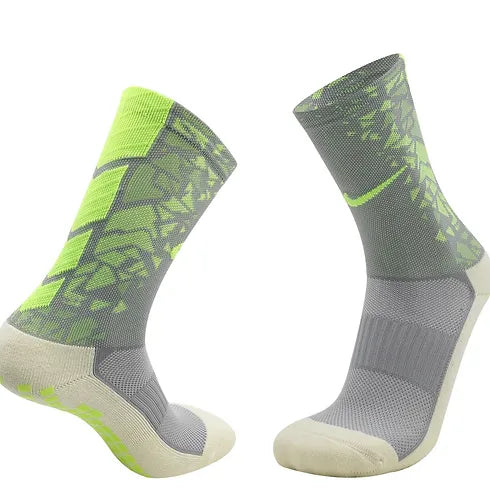 Nike Grip Socks - Gray/Volt