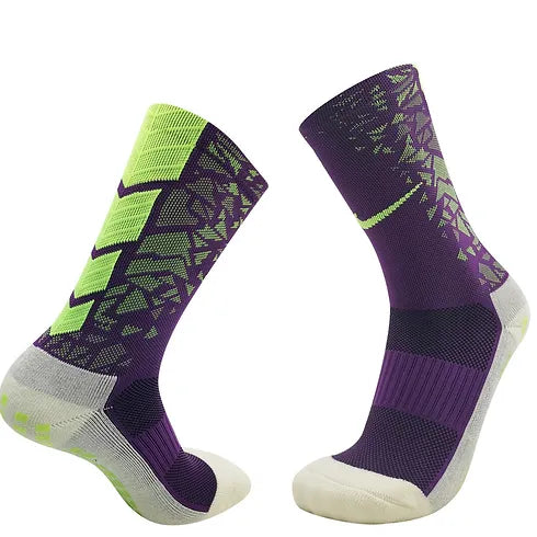 Nike Grip Socks - Purple/Volt