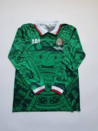 Mexico 1998 Home Retro Long Sleeve Jersey