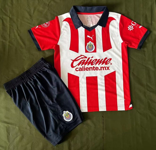 Chivas del Guadalajara Home 23/24 Kids Kit (includes shorts)