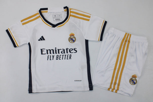R. Madrid Home 23/24 Kids Kit (includes shorts)
