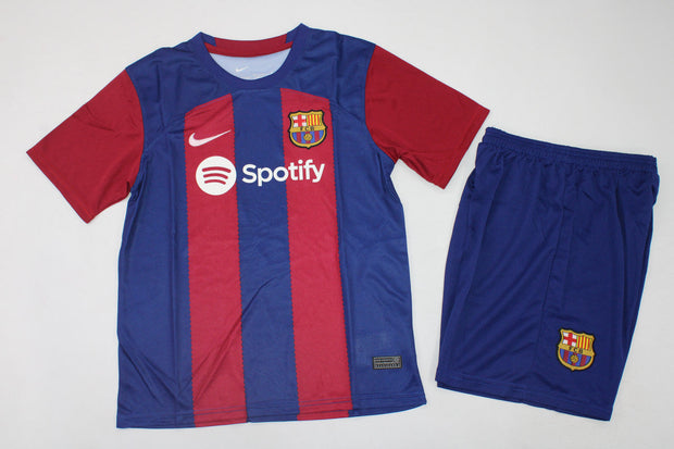 Barça Home 23/24 Kids Kit (includes shorts)