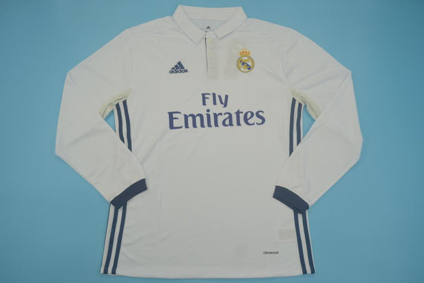 R. Madrid Home 16/17 Long Sleeve Retro Jersey